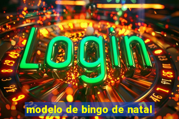 modelo de bingo de natal