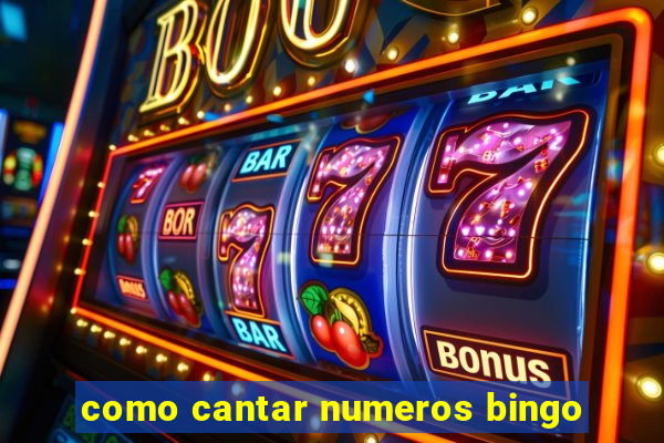 como cantar numeros bingo