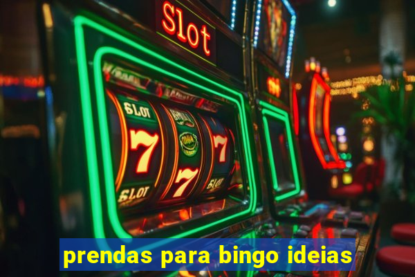 prendas para bingo ideias