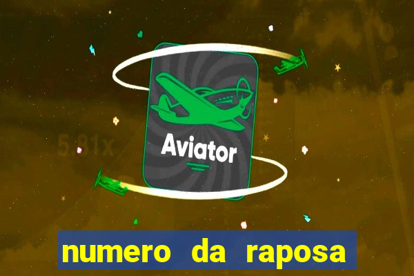 numero da raposa jogo do bicho