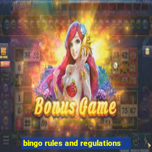 bingo rules and regulations