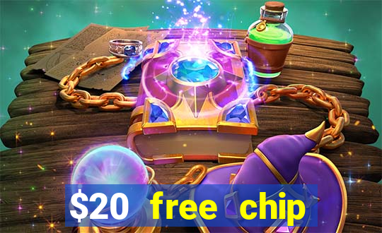 $20 free chip offered by desert nights casino