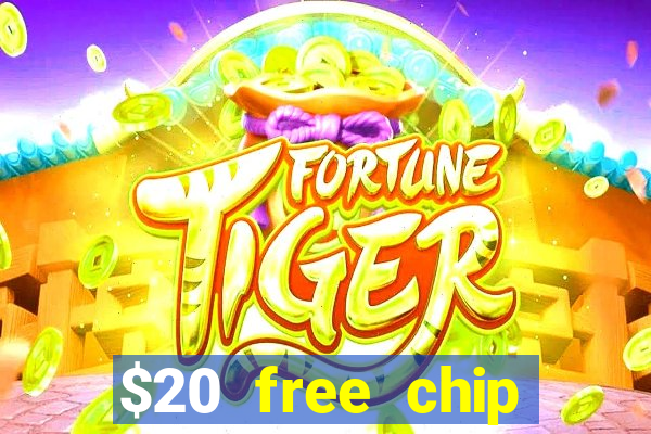 $20 free chip offered by desert nights casino