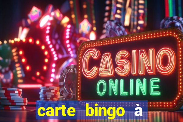 carte bingo à imprimer gratuit