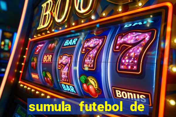 sumula futebol de campo word