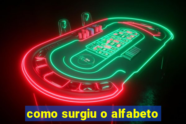 como surgiu o alfabeto