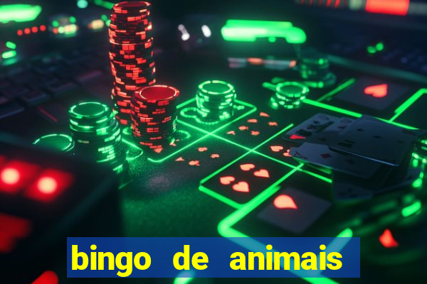 bingo de animais para educa??o infantil