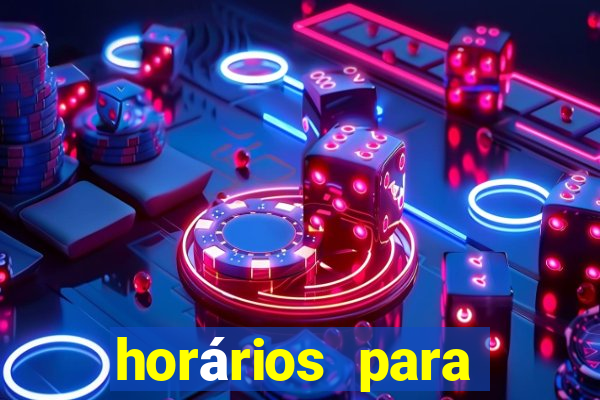 horários para jogar no fortune tiger