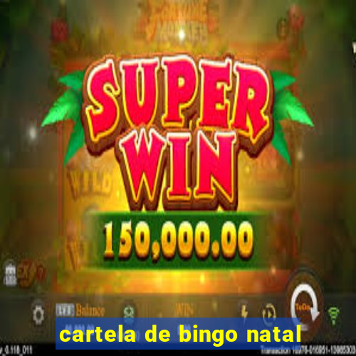 cartela de bingo natal