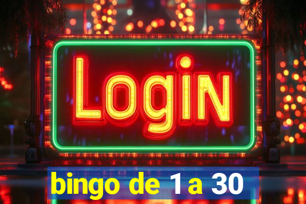 bingo de 1 a 30