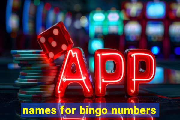 names for bingo numbers