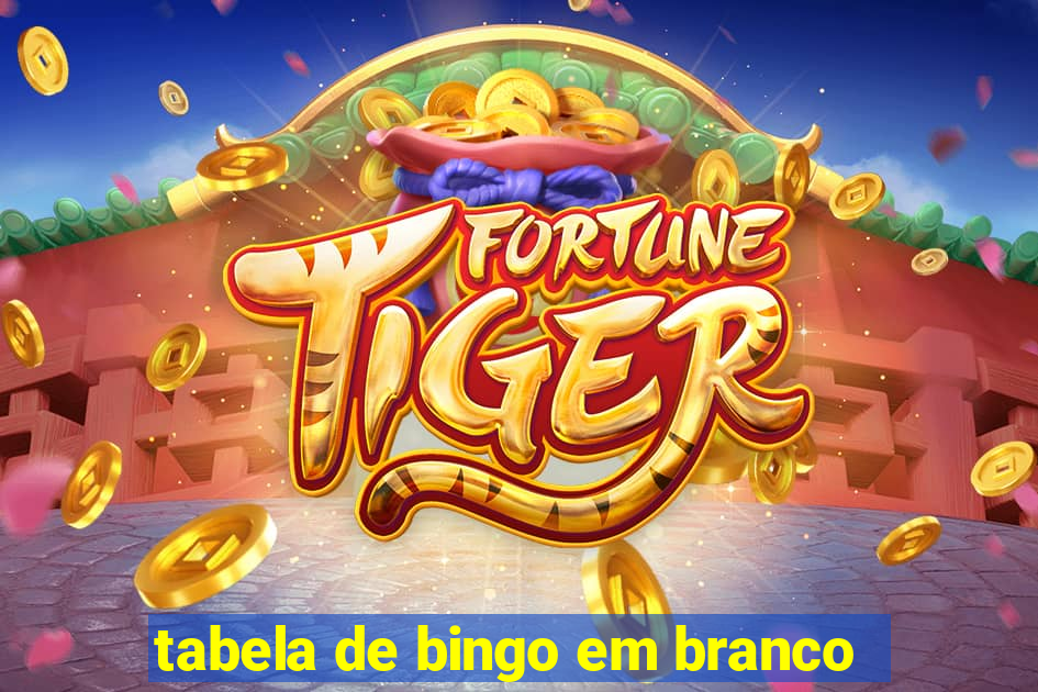 tabela de bingo em branco