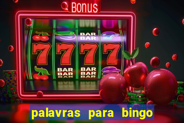 palavras para bingo de cha de lingerie