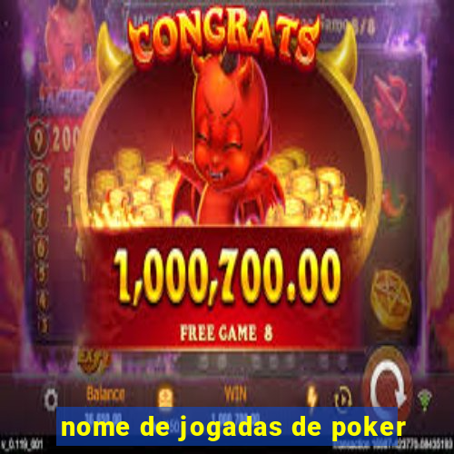 nome de jogadas de poker