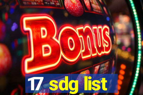 17 sdg list