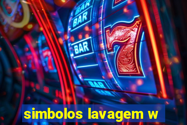 simbolos lavagem w