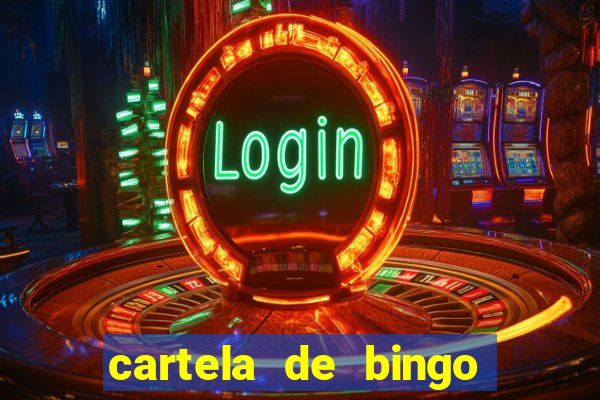 cartela de bingo de letras