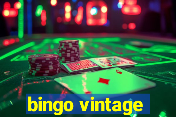 bingo vintage